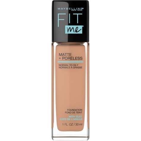 Maybelline Fit Me Matte + Poreless Natural Tan Foundation, 1 oz.