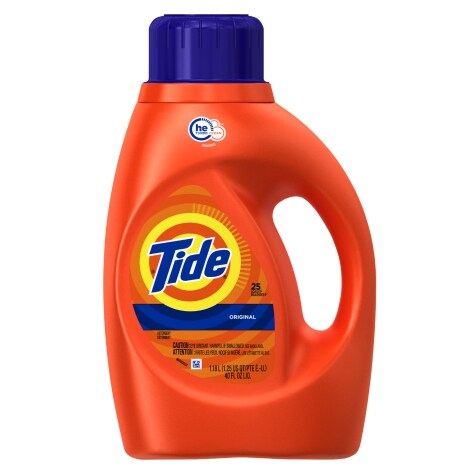 Tide Liquid Laundry Detergent, Original, 25 loads, 37 fl oz, HE Compatible