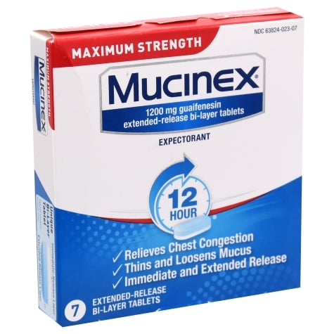 View Mucinex Maximum-Strength Expectorant Tablets, 7