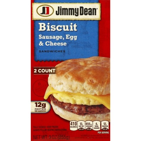 Jimmy Dean Biscuit Breakfast Sandwiches with Sausage, Egg, and Cheese ...