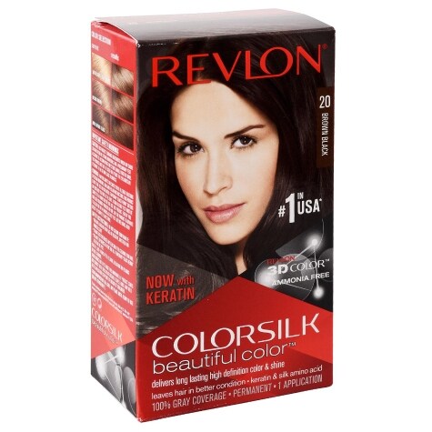 Revlon Colorsilk Brown Black Hair Color Kit