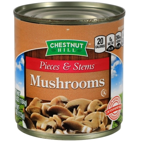 Chestnut Hill Mushrooms Pieces & Stems, 4 oz. | Family Dollar