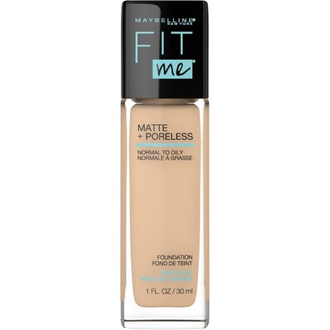 Maybelline Fit Me Matte + Poreless Natural Beige Foundation, 1 oz.