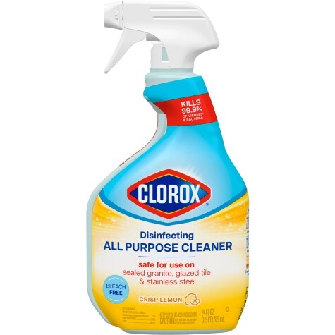 Clorox Crisp Lemon Bleach-Free Disinfecting All-Purpose Cleaner, 24-oz.