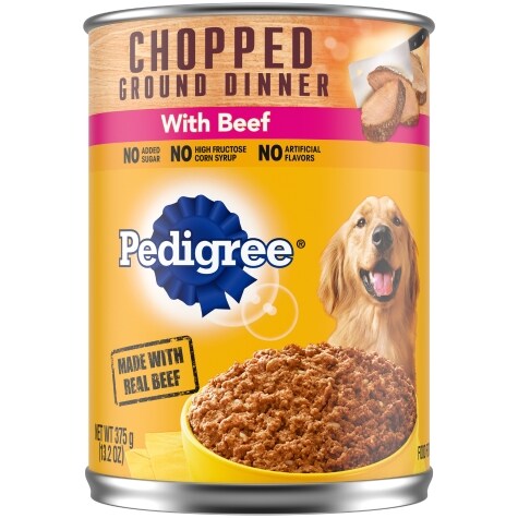 Pedigree Chopped Ground Dinner Beef Dog Food, 13.2-oz.