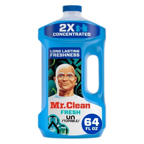 Mr. Clean 2X Concentrated Multi Surface Cleaner with Unstopables Fresh ...