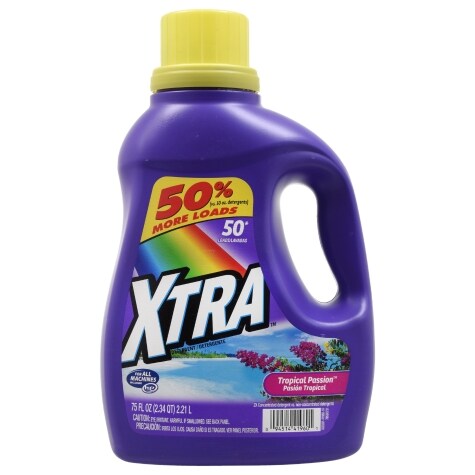 XTRA Tropical Passion, 48 Loads Liquid Laundry Detergent, 57.6 Fl oz