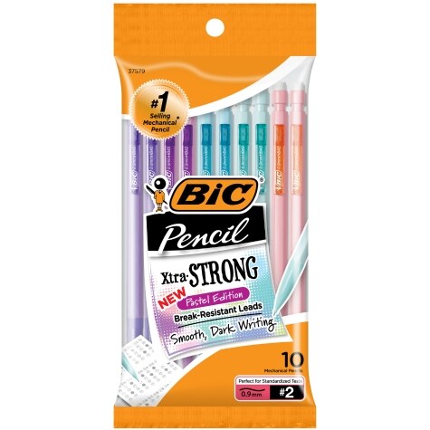 BIC Xtra-Smooth Pastel Mechanical Pencils with Erasers, Medium Point (0 ...