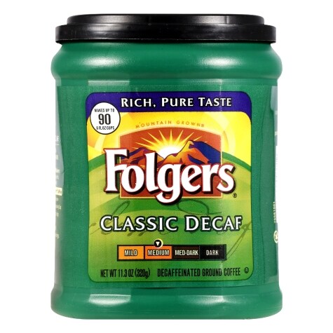 Folgers Medium Classic Decaf Coffee, 11.3 oz.