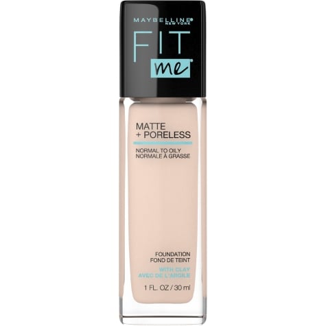 Maybelline Fit Me Matte + Poreless Natural Ivory Foundation, 1 oz.