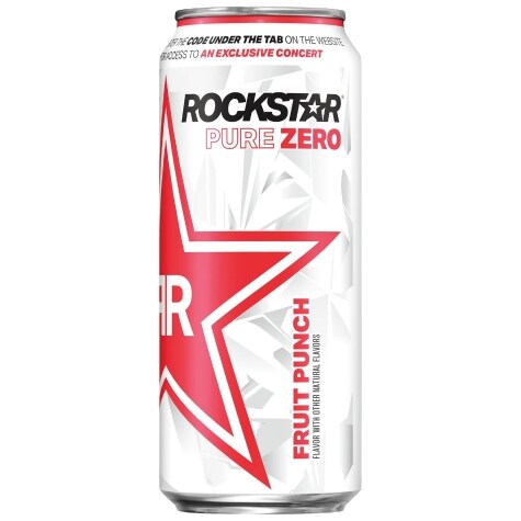 Rockstar Pure Zero Sugar Free Energy Drink Fruit Punch 16 Fl Oz