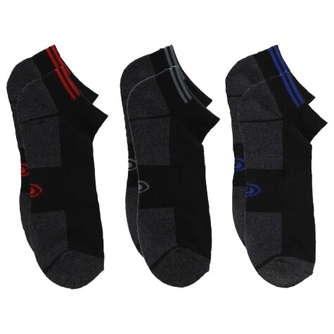 Pro Player(R) Men's Low Cut Performance Black Socks for sizes 6 - 12, 3 ct.