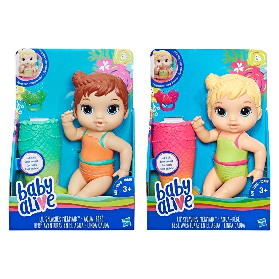 Baby Alive Lil Splashes Mermaid Water Play Baby Doll Assorted Family Dollar