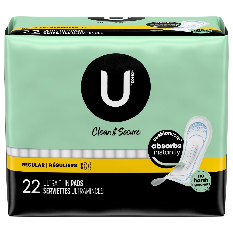 U By Kotex Security Ultra Thin Regular Pads 22 Ct Family Dollar