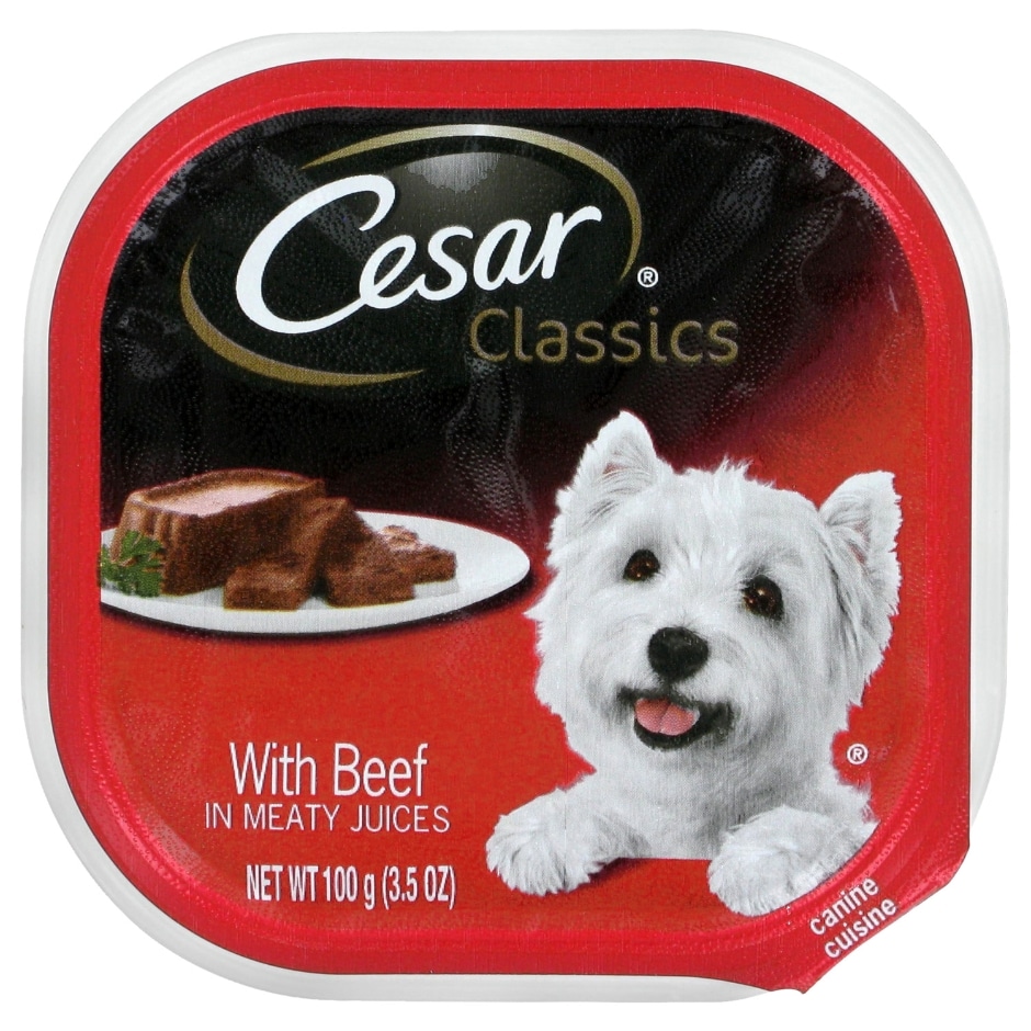 Cesar Puppy Classic Loaf In Sauce Chicken Beef Recipe 3 5 Oz Case Of 24 Chewy Com