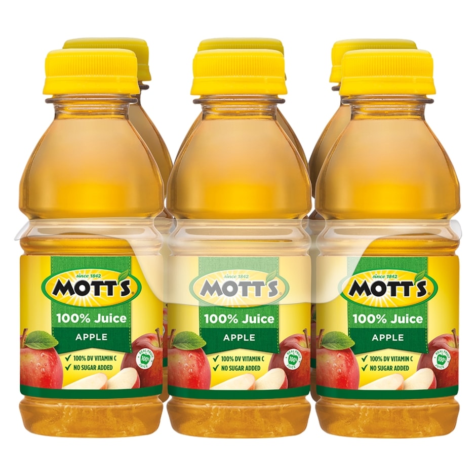 Mott S 8 Fl Oz 100 Apple Juice 6 Ct Family Dollar