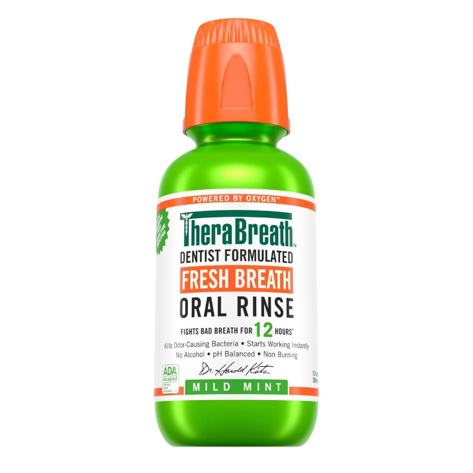 Therabreath Fresh Breath Mouthwash, Mild Mint, Alcohol-free, 10 Fl Oz 