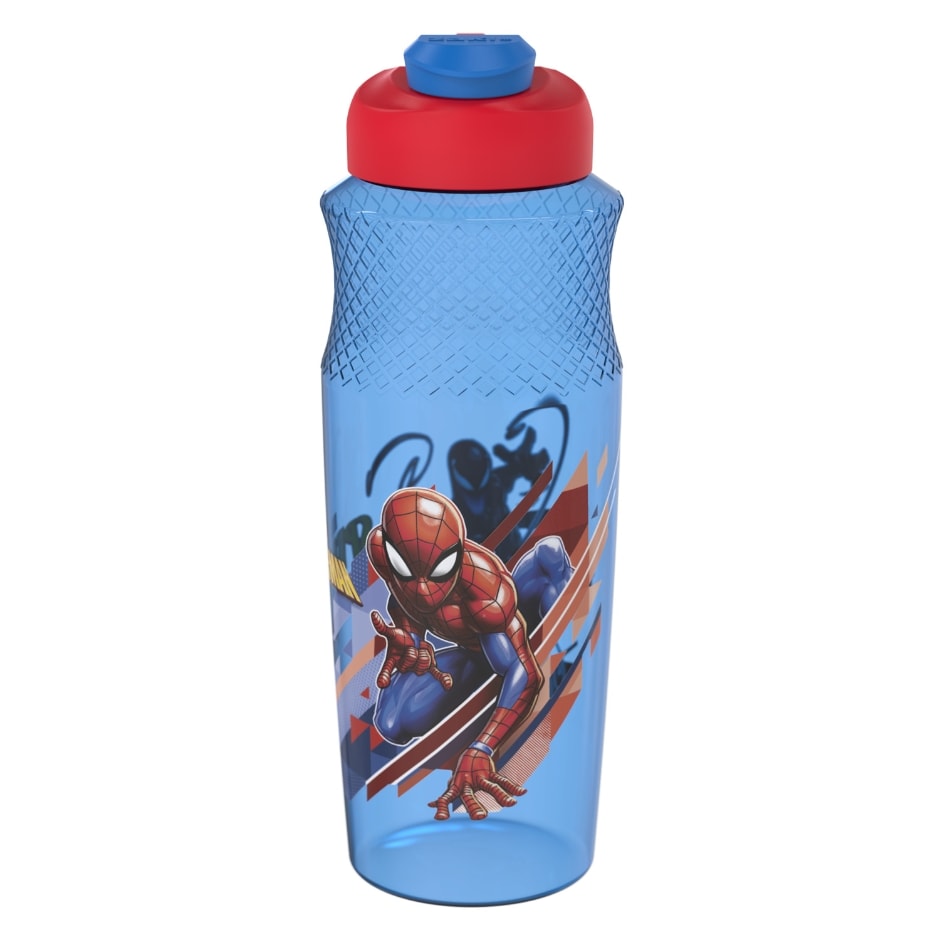 Marvel Ultimate Spider-Man Plastic Flip-Top Water Bottles, 30-oz.