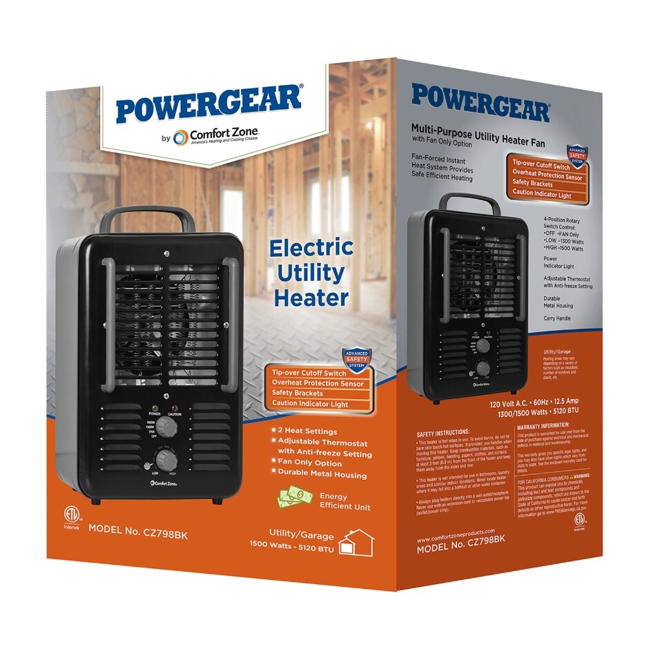 Powergear By Comfort Zone Electric Utility Heater Family Dollar